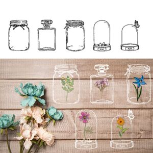 Handmade DIY Transparent Dried Flower Bookmarks, Dried Flower Bookmarks Craft, Flower Bookmark Maker, Glassware Stickers, Herbarium Bookmarks Transparent Floral Page, 20pcs