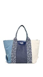 see by chloe women’s laetizia tote, royal navy, blue, print, one size