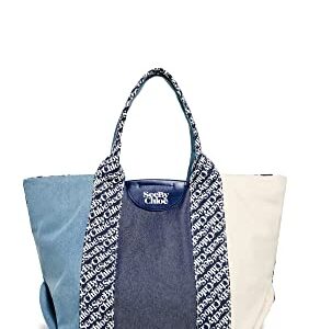 See by Chloe Women's Laetizia Tote, Royal Navy, Blue, Print, One Size