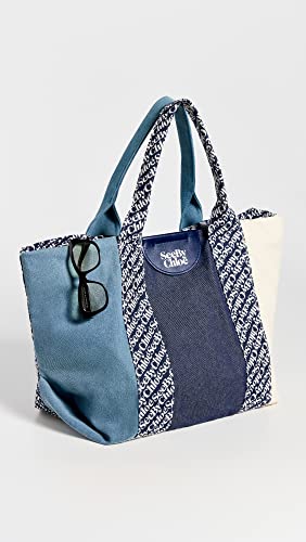 See by Chloe Women's Laetizia Tote, Royal Navy, Blue, Print, One Size