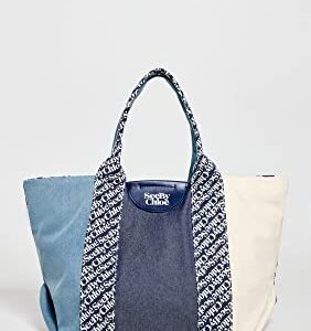 See by Chloe Women's Laetizia Tote, Royal Navy, Blue, Print, One Size