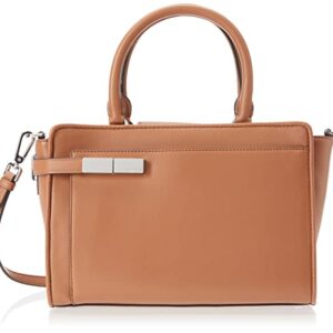 Calvin Klein Jade Tailored Satchel, Caramel,One Size