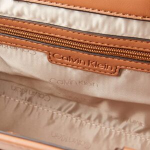 Calvin Klein Jade Tailored Satchel, Caramel,One Size