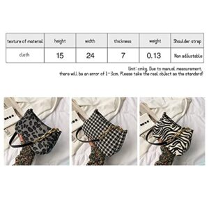 Shoulder Bags Retro Classic Clutch Shoulder Tote Handbag with Zipper Closure for Women (Houndstooth, One Size)