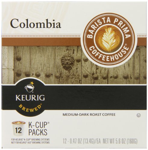 Barista Prima Coffeehouse Coffee, Keurig K-Cups, Colombia, 72 Count