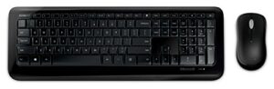 microsoft wireless desktop 850 with aes ) – black. wireless keyboard and mouse combo. snap-in usb transciever. right/left hand use mouse
