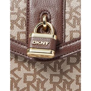DKNY Ella Small Top-Handle Crossbody Chino/Wood Brown One Size