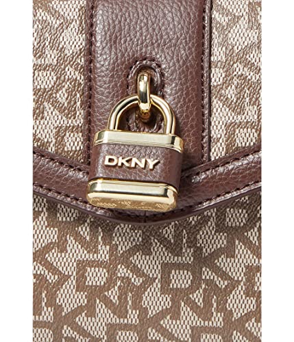 DKNY Ella Small Top-Handle Crossbody Chino/Wood Brown One Size