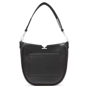 Calvin Klein Crisell Crescent Shoulder Bag, Black/Silver,One Size