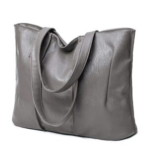 younxsl handbags and purses for women large shoulder bag fashion totes pu leather top-handle bags grey
