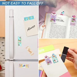 MWOOT 30Pcs Dessert Magnetic Bookmarks for Kids, Cute Magnet Book Markers Kit for Book Lovers, Creative Animal Magnetic Page Clips Accessories for Girls Boys Students Reading Lovers(15 Styles,4.5x3CM)