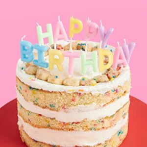 xo, Fetti Happy Birthday Pastel Candle Set | Birthday Party Decorations, Rainbow Cake Decorating Supplies, Cake Topper