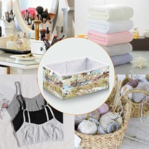 Kigai Storage Basket Farms Animals Foldable Storage Bin 11 X 11 X 11 Inches Cube Storage Baskets Box for Shelves Closet Laundry Nursery Bedroom Home Decor