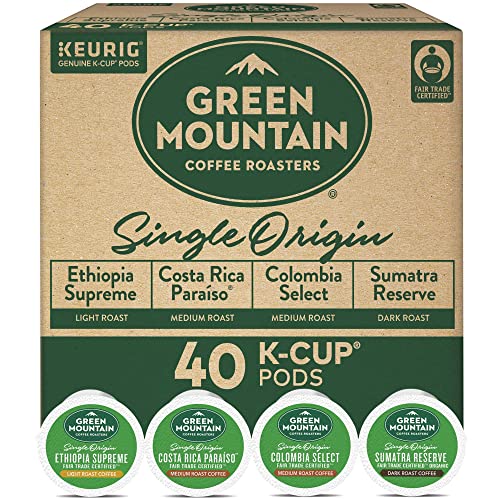 Keurig Green Mountain Coffee Roasters Single Origin Collection Variety Pack, Single-Serve Keurig K-Cup Pods, 40 Count