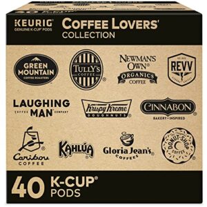 keurig, coffee lovers’ collection variety pack, single-serve keurig k-cup pods, 80 count (2 boxes of 40 pods)