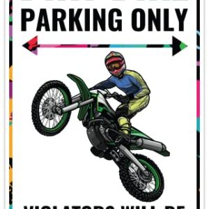 Venicor Dirt Bike Sign Decor - 9 x 14 Inches - Aluminum - Dirtbike Motocross Gifts Accessories Stickers Stuff