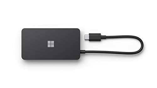 Microsoft USB-C Travel Hub - Multiport Adapter with VGA, USB, Ethernet, HDMI Ports. Compatible with USB-C Laptops/PCs