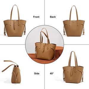 Cnoles Women Purse And Handbags for Women Tote Shoulder Crossbody Satchel Hobo Bags Purse Designer Handbags Genuine Leather Brown