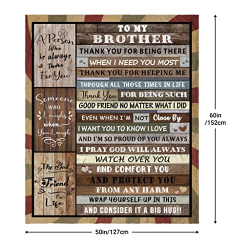 CIUGOIG Gifts for Brother Blanket Valentines Day Gifts for Brother Gifts for Adult Men Brother Birthday Gifts from Sister 50"x60"