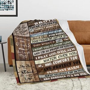CIUGOIG Gifts for Brother Blanket Valentines Day Gifts for Brother Gifts for Adult Men Brother Birthday Gifts from Sister 50"x60"