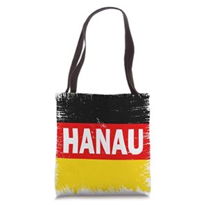 hanau – germany with german flag tote bag