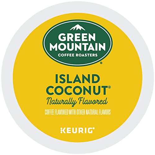 Green Mountain Coffee Roasters Island Coconut, Single-Serve Keurig K-Cup Pod, Flavored Light Roast Coffee, 12 Count (Pack of 6)