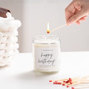 Candles Gifts for Women, Happy Birthday Candle - Bday Candle Gift Ideas for Best Friends, Mom, Sister, Aunt, Daughter, Grandma, Wife, Coworkers - Hendson Handmade 20th 30th 40th 50th Presents