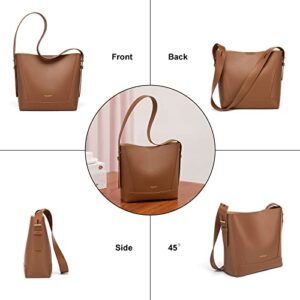 Cnoles Hobo Bags Purses And Handbag for Women Tote Shoulder Satchel Crossbody Bag Ladies Top Handle Purse Genuine Leather Brown