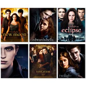 dianying movie poster – set of 6 canvas aesthetic posters for bedroom living room dorm 8x10inch unframed poster pack birthday gift for fans of edward