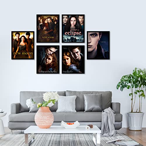 DIANYING Movie Poster - Set of 6 Canvas Aesthetic Posters for Bedroom Living Room Dorm 8x10inch UNFRAMED Poster Pack Birthday Gift for Fans of Edward