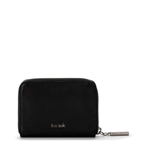 The Sak womens Iris Leather Medium Wallet, Black Floral Embossed, One Size US