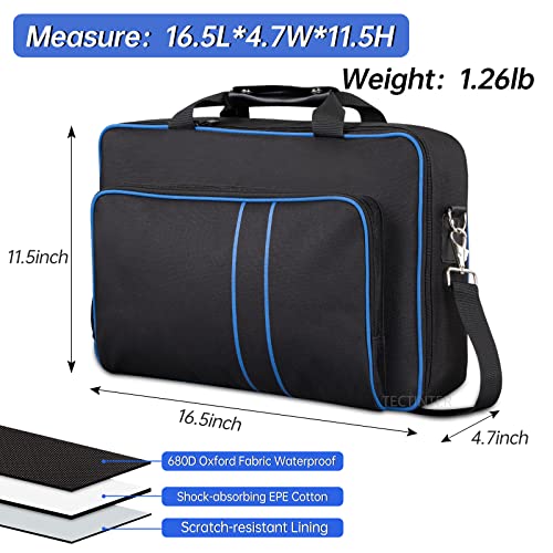 TECTINTER PS5 Carrying Case Travel Case PlayStation 5 Carrying Case Travel Bag,Compatible with PS5 Console Digital/Disk Edition,Large holding PS5 Controllers,Game Cards,HDMI,Laptop,Ideal Gift