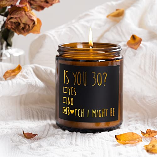 30th Birthday Gifts for Women - Turning 30 Year Old Happy Birthday Candle Bday Gift Ideas for Wife, Mom, Daughter, Sister, Aunt, Best Friends, Coworkers - Hendson Scented Candles