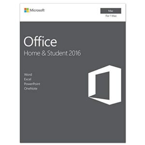 microsoft office home and student 2016 for mac | 1 user, mac key card