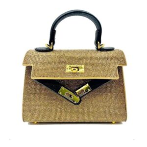 jorden kerlay large tote bag/handbag for women | gold clutch bag shoulder bag top-handle bag | designer aesthetic gold bag for women