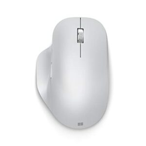 Microsoft Bluetooth Ergonomic Mouse - Glacier with comfortable Ergonomic design, thumb rest, up to 15months battery life. Works with Bluetooth enabled PCs/Laptops Windows/Mac/Chrome computers