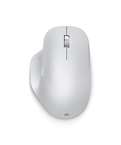 Microsoft Bluetooth Ergonomic Mouse - Glacier with comfortable Ergonomic design, thumb rest, up to 15months battery life. Works with Bluetooth enabled PCs/Laptops Windows/Mac/Chrome computers