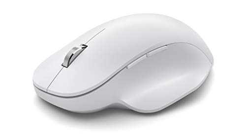 Microsoft Bluetooth Ergonomic Mouse - Glacier with comfortable Ergonomic design, thumb rest, up to 15months battery life. Works with Bluetooth enabled PCs/Laptops Windows/Mac/Chrome computers