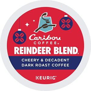 caribou coffee reindeer blend coffee k cups – pack of 2 boxes – 44 k cups total – 22 k cups per box – bulk caribou reindeer blend coffee – for use in keurig coffee makers