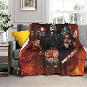 horror movie character lamb blanket soft fleece warm fluffy throws blanket fuzzy plush blanket home decor halloween 80×60 in