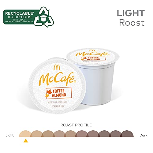 McCafe Toffee Almond Coffee, Keurig Single Serve K-Cup Pods, 72 Count