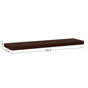 Way Basics Wall Mount Display (9.8 x 35.4 x 1.5), Espresso