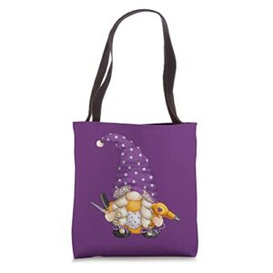 cute hairdresser gnome for women who loves styling & gnomies tote bag
