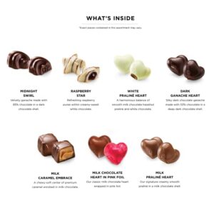 Godiva Chocolatier Chocolate Heart Valentine’s Gift Box - 14 Piece Assorted Milk, White and Dark Chocolate with Gourmet Fillings – Romantic Gift for Chocolate Lovers