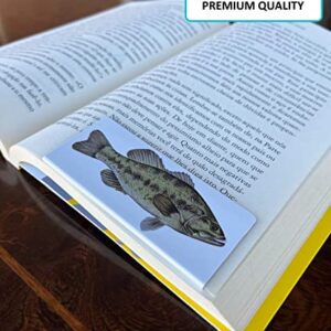 Magnetic Bookmarks - Largemouth Bass - Magnet Page Clips Set of 3 - Fish Lovers Gifts - Book Markers - Gift for Fisherman - Unique Fishing Gift