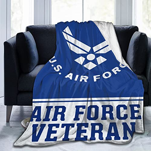 U.S. Air Force Veteran Throw Blanket Warm Ultra-Soft Micro Fleece Blanket for Bed Couch Living Room Decoration