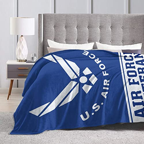 U.S. Air Force Veteran Throw Blanket Warm Ultra-Soft Micro Fleece Blanket for Bed Couch Living Room Decoration