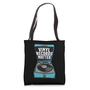 vinyl records matter vinyl tote bag
