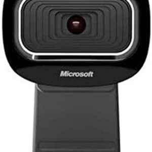 Microsoft LifeCam HD-3000 for Business with built-in noise cancelling Microphone, Light Correction, USB Connectivity with universal attachment base, for video calling on Microsoft Teams/Zoom