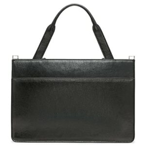 Calvin Klein Citrine Organizational Satchel, Black/Silver